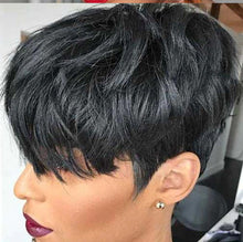 Load image into Gallery viewer, Best Wavy Black Pixie-cut Lace Front Human Hair Wigs -  Ailime Designs