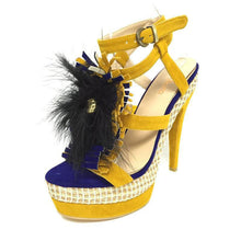 Load image into Gallery viewer, Women&#39;s Stylish Ostrich Feather Design Sling-back Heels - Ailime Designs