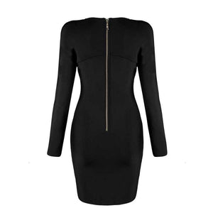 Women’s Fine Quality Black Sheer Panel Dresses - Ailime Designs