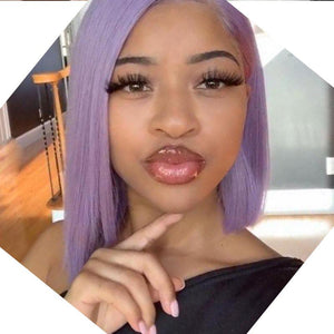 Best Straight Purple Lace Front Human Hair Wigs -  Ailime Designs