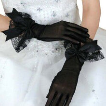 Load image into Gallery viewer, Bridal Lace Trim Gloves – Fine Quality Wedding Accessories