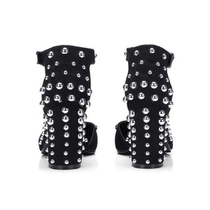 Women' Strap Ankle Design Rivet Heels - Ailime Designs