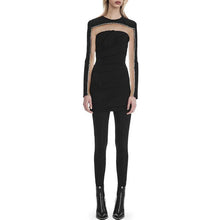 Load image into Gallery viewer, Women’s Fine Quality Black Sheer Panel Dresses - Ailime Designs