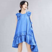 Load image into Gallery viewer, Women&#39;s Oversize Pleat Design Asymmetrical Dresses - Ailime Designs