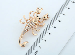 Rhinestone Scorpion Pin Brooches w/ Large Pincher Stones - Ailime Designs