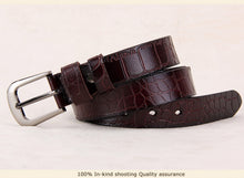 Load image into Gallery viewer, Women&#39;s High Quality Crocodile Leather Belts