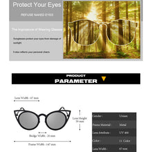 Load image into Gallery viewer, Women&#39;s Round Cat Eye Round Lense Sunglasses - Ailime Designs