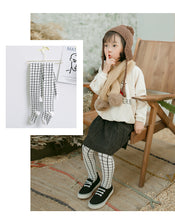 Load image into Gallery viewer, Children’s Black Check Design Tights - Ailime Designs