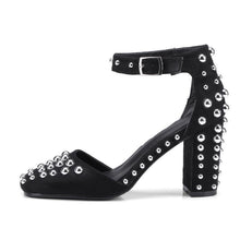 Load image into Gallery viewer, Women&#39; Strap Ankle Design Rivet Heels - Ailime Designs