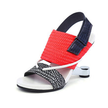 Load image into Gallery viewer, Chic Block Print Design Wedge Heels - Ailime Designs