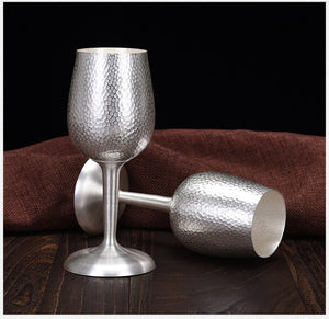 Beautiful Pure Silver Design 5pc Nordic Goblet Set - Ailime Designs