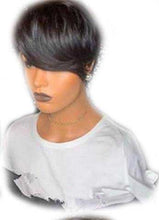 Load image into Gallery viewer, Black Pixie-cut Lace Front Human Hair Wigs -  Ailime Designs