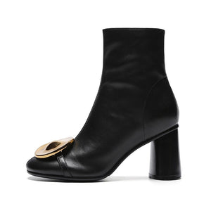 Women's Stylish Ornament Design Ankle Boots