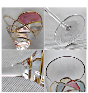 Beautiful Stain Glass Design Champagne Glasses - Ailime Designs