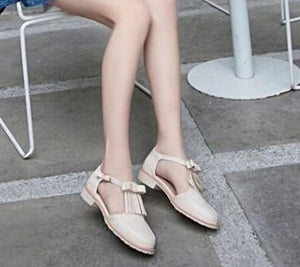 Women's Strap Fringe Design Oxfords