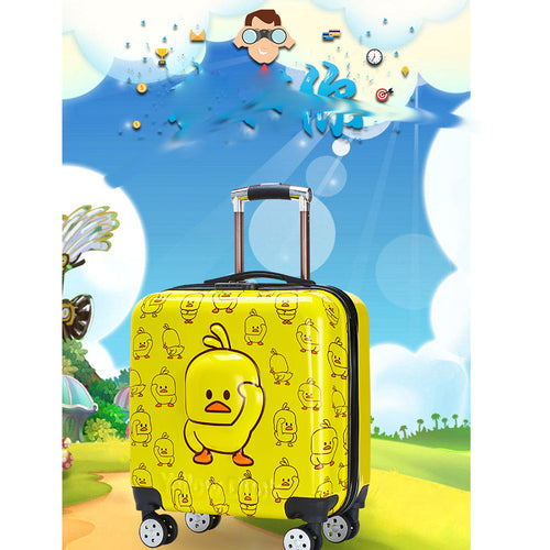 Children's Funny Bird Design Trolley Style Luggage - Ailime Designs