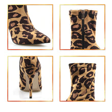 Load image into Gallery viewer, Women&#39;s Sexy Leopard Print Design Ankle Boots