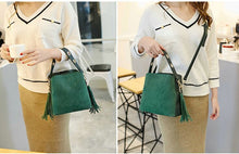 Load image into Gallery viewer, Women&#39;s Small High Quality PU Leather Tassel Trim Purses