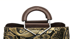 Women's Embossed Design Genuine Leather Messenger Bags - Ailime Designs