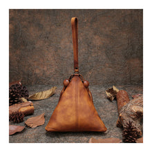 Load image into Gallery viewer, Women&#39;s Handmade Genuine Leather Triangle Shape Purses