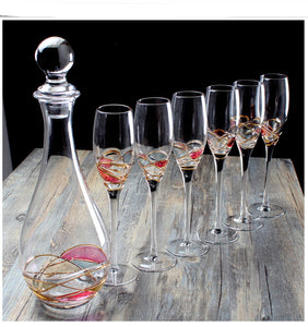 Beautiful Stain Glass Design Champagne Glasses - Ailime Designs