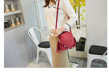 Load image into Gallery viewer, Women&#39;s Small High Quality PU Leather Tassel Trim Purses