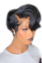 Load image into Gallery viewer, Black Pixie-cut Lace Front Human Hair Wigs -  Ailime Designs