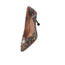 Load image into Gallery viewer, Women&#39;s European Crystals &amp; Rivet Design Pumps