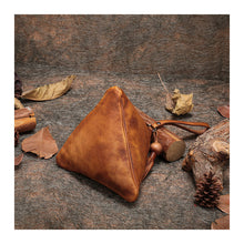 Load image into Gallery viewer, Women&#39;s Handmade Genuine Leather Triangle Shape Purses