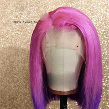 Load image into Gallery viewer, Best Straight Purple Lace Front Human Hair Wigs -  Ailime Designs