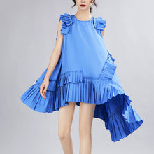 Load image into Gallery viewer, Women&#39;s Oversize Pleat Design Asymmetrical Dresses - Ailime Designs