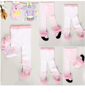 Children’s Multi-Pink Ruffle Tights - Ailime Designs