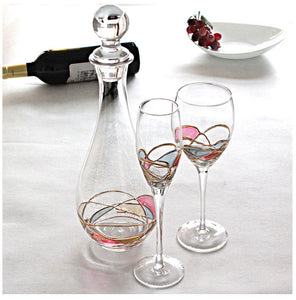 Beautiful Stain Glass Design Champagne Glasses - Ailime Designs