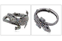 Load image into Gallery viewer, Crocodile Design Crystal Inlay Wrap Arm Bracelets - Ailime Designs