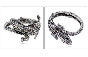 Crocodile Design Crystal Inlay Wrap Arm Bracelets - Ailime Designs