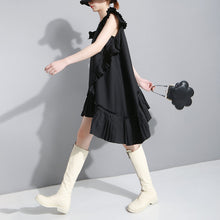 Load image into Gallery viewer, Women&#39;s Oversize Pleat Design Asymmetrical Dresses - Ailime Designs