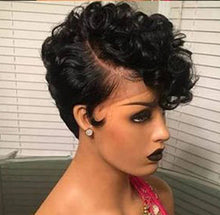 Load image into Gallery viewer, Curley Brazilian Pixie-cut Lace Front Human Hair Wigs -  Ailime Designs