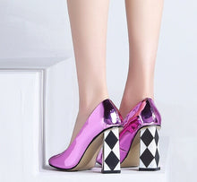 Load image into Gallery viewer, Women&#39;s Metallic Design Classic Style Heels