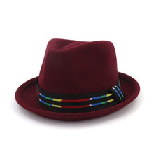 Load image into Gallery viewer, Fantastic Stylish  Red Fedora Brim Hats - Ailime Designs