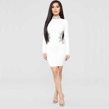 Load image into Gallery viewer, Women&#39;s Elegant Sequin Trim Design White Dresses