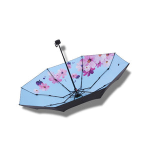 Pocket Size Durable Women's Floral Print Design Umbrella's