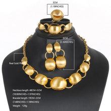 Load image into Gallery viewer, Beautiful Gold Ethnic Design 4pc Necklace Jewelry Sets - Ailime Designs