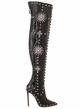 Load image into Gallery viewer, Women&#39;s Stylish Knee High Ornament Design Boots