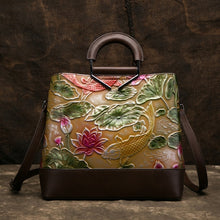 Load image into Gallery viewer, Women&#39;s Embossed Design Genuine Leather Messenger Bags - Ailime Designs