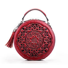 Load image into Gallery viewer, Women&#39;s Elegant Embossed Oval Messenger Shoulder Bag - Ailime Designs