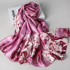 100% Pure Silk Scarves - Floral Design