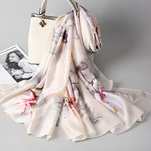 Load image into Gallery viewer, 100% Pure Silk Scarves - Floral Design