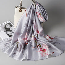 Load image into Gallery viewer, 100% Pure Silk Scarves - Floral Design