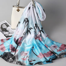 Load image into Gallery viewer, 100% Pure Silk Scarves - Floral Design