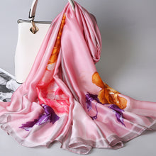 Load image into Gallery viewer, 100% Pure Silk Scarves - Floral Design